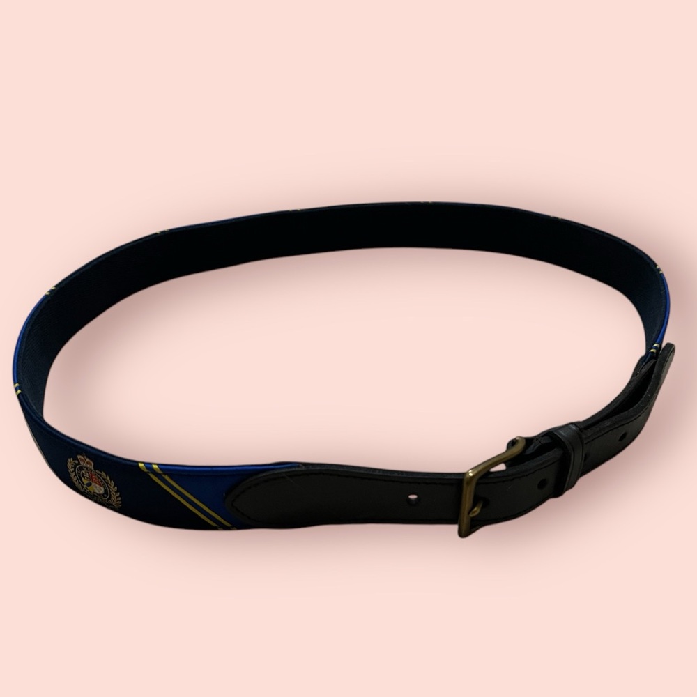 Vintage Polo Ralph Lauren Snowbeach Indian USA Crest Belt (1992)  ~~ Rare